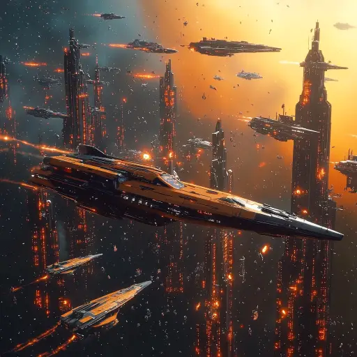 Croiseur au combat